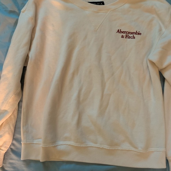 White Abercrombie sweatshirt - Picture 3 of 3
